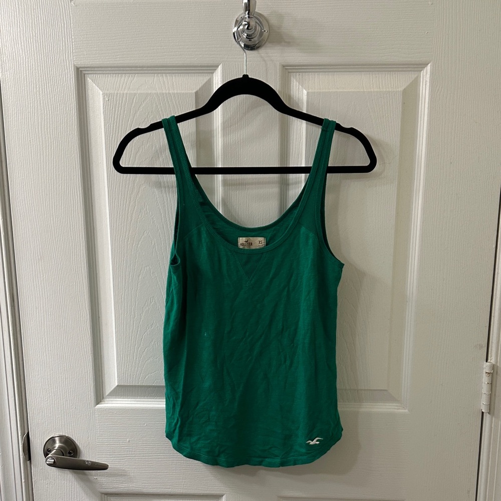 Hollister Women's Vibrant Green Tank Top